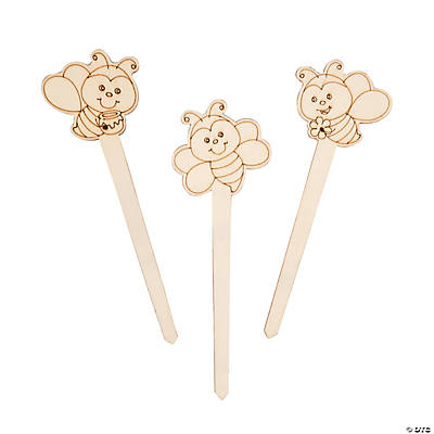 CYO Wood Bee Plant Stakes - 12Pk